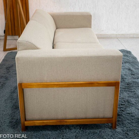 Sof� 3 Lugares Capri Larg. 2.00m Linho Bege A57