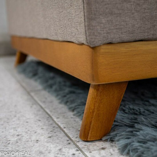 Sof� 3 Lug. Arm�nia C/ Chaise Larg. 2.50m Linho Bege Escuro A58