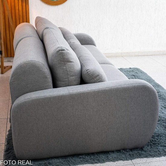 Sof� Retr�til Bellagio Larg. 2.25m Linho Cinza A59