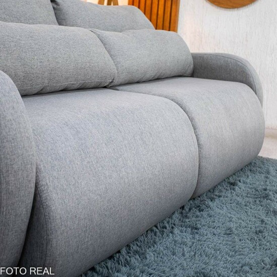 Sof� Retr�til Bellagio Larg. 2.25m Linho Cinza A59