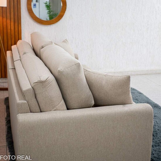Sof� Retr�til Reclin�vel Guap� Larg. 2.27m Linho Bege 459