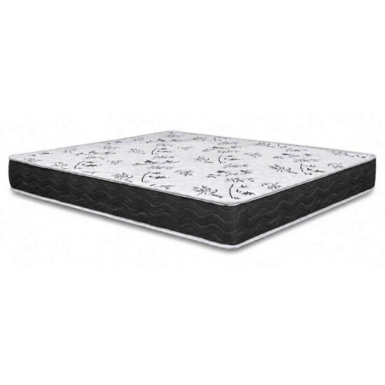 Colch�o Casal 100% Espuma Extra Firme Lestespuma + Base Box Ba� Casal Confort Sued Preto Blindado Issacar - 138x188x63 cm