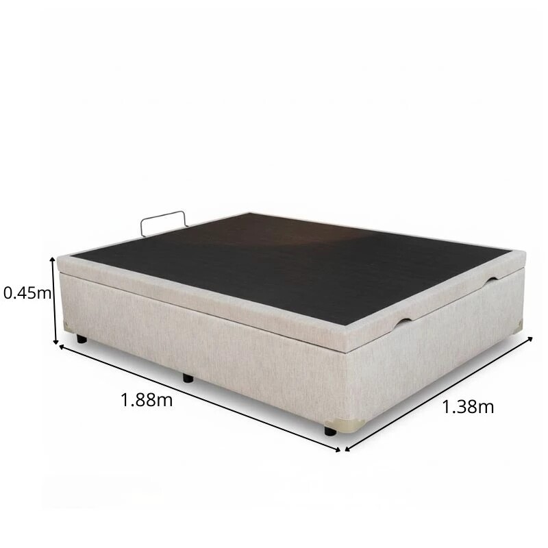 Colch�o Casal Ortop�dico Classic Supreme Lestespuma + Base Box Ba� Casal Confort Korino Palha Blindado Issacar - 138x188x64