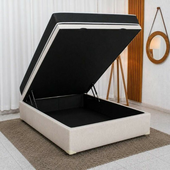Colch�o Casal Ortop�dico Classic Supreme Lestespuma + Base Box Ba� Casal Confort Korino Palha Blindado Issacar - 138x188x64