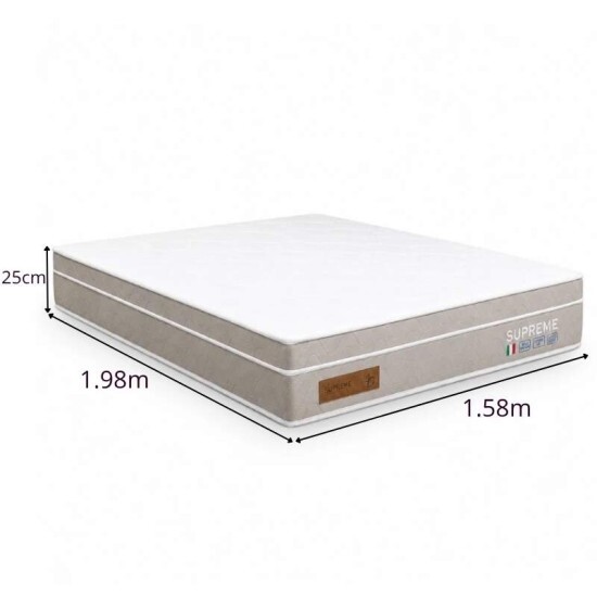 Colch�o Queen Supreme 158x198x25 Molas Ensacadas - Bianchi | Suporta at� 240kg