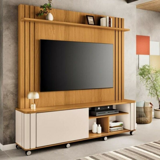 Home Theater Trinus Larg. 1.80m Cinamomo/Off para TV\\\'s de at� 70 Polegadas - HB M�veis