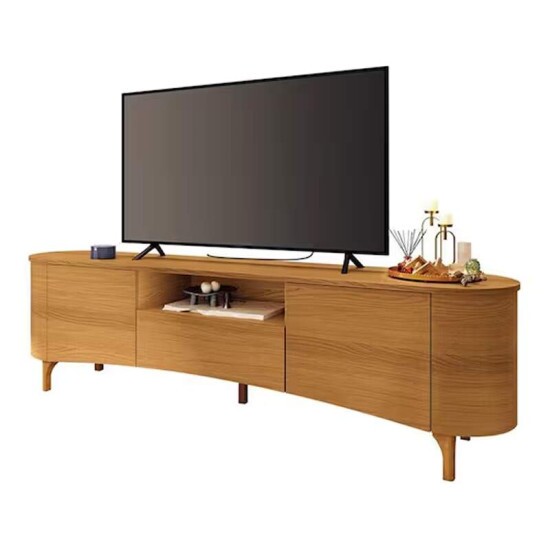 Rack Elara Larg. 2.00m Cinamomo + Painel Armoni Larg. 2.00m Cinamomo - HB M�veis