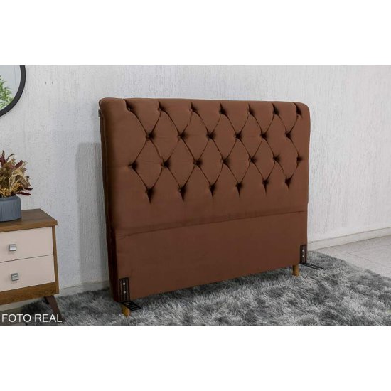 Cabeceira Casal 1,40m Lav�nia Veludo Terracota