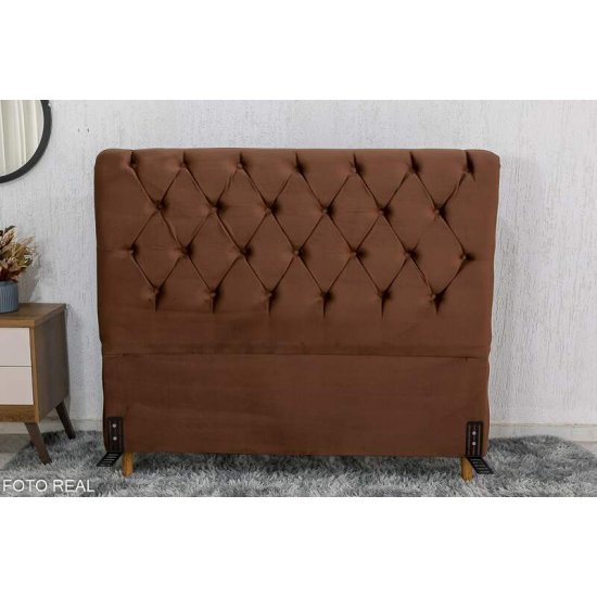 Cabeceira Casal 1,40m Lav�nia Veludo Terracota