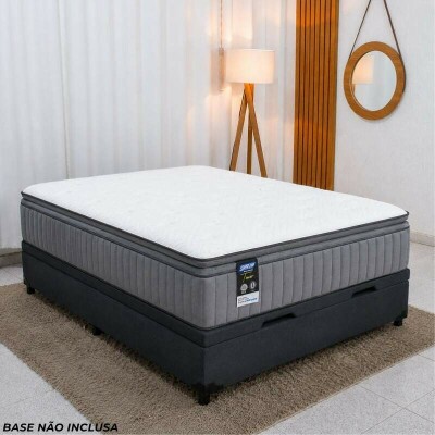 Colch�o Casal Molas Ensacadas BlueWave Tower Gazin 138x188x34 cm | Suporta at� 240kg