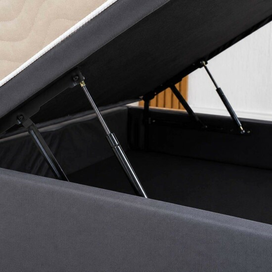 Colch�o Casal Molas Ensacadas Airflex Bioflex + Base Box Ba� Casal Carioca Sued Cinza Blindado Bioflex - 138x188x70