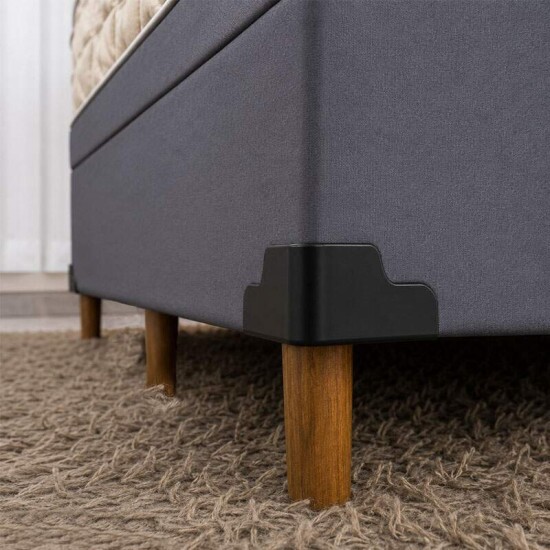 Colch�o Casal Molas Ensacadas Airflex Bioflex + Base Box Ba� Casal Carioca Sued Cinza Blindado Bioflex - 138x188x70