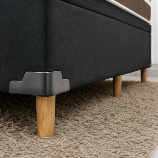 Colch�o Casal Molas Ensacadas Classic Bioflex + Base Box Ba� Casal Carioca Sued Preto Blindado Bioflex - 138x188x62