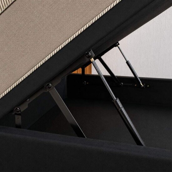 Colch�o Casal Molas Ensacadas Dom Bioflex + Base Box Ba� Casal Carioca Sued Preto Blindado Bioflex - 138x188x72