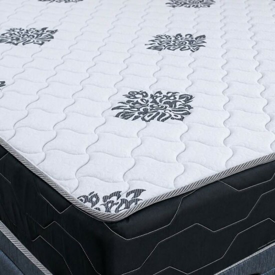 Colch�o Queen Molas Ensacadas Pocket Star Plus Inovaflex + Base Box Ba� Queen Bipartido Confort Linh�o Petr�leo Blindado Issacar - 158x198x70