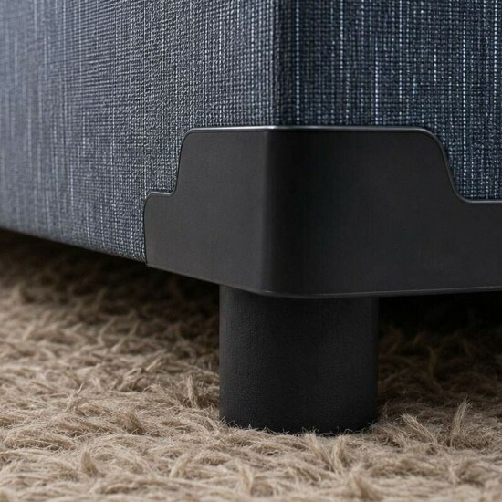 Colch�o Queen Molas Ensacadas Pocket Star Plus Inovaflex + Base Box Ba� Queen Bipartido Confort Linh�o Petr�leo Blindado Issacar - 158x198x70