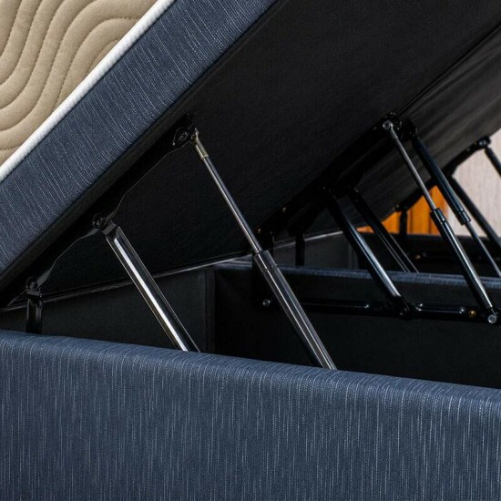 Colch�o Queen Molas Ensacadas Airtech Springpocket Ortobom + Base Box Queen Ba� Bipartido Prime Confort Linh�o Petr�leo Blindado Issacar - 158x198x70