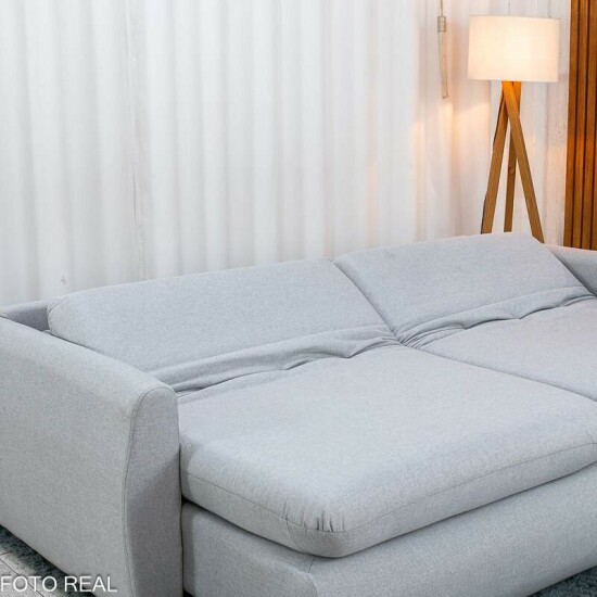 Sof� Retr�til Amaranto 2.30m Linho Gelo 100 - Sem Caixa