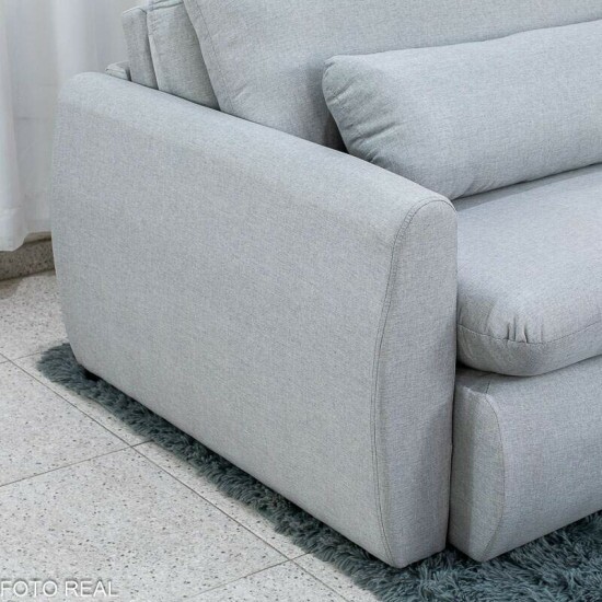 Sof� Retr�til Amaranto 2.30m Linho Gelo 100 - Sem Caixa