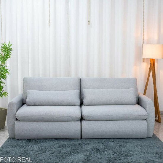 Sof� Retr�til Amaranto 2.30m Linho Gelo 100 - Sem Caixa