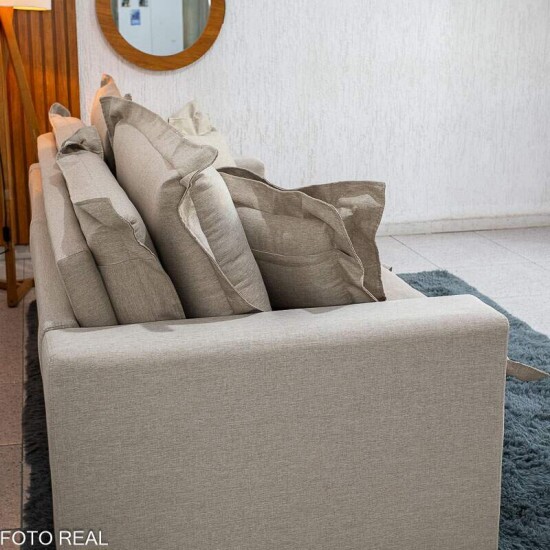 Sof� Retr�til Bolt 2.40m Linho Bege Cru 08 - Sem Caixa