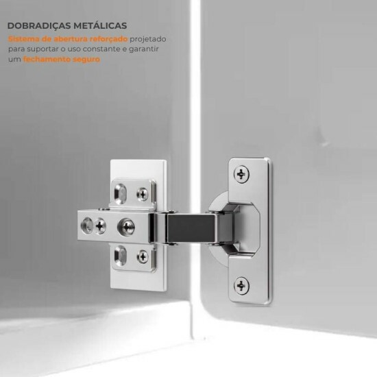 A�reo Floren�a em A�o Larg. 1.05m Branco 1839 3 Portas - Itatiaia