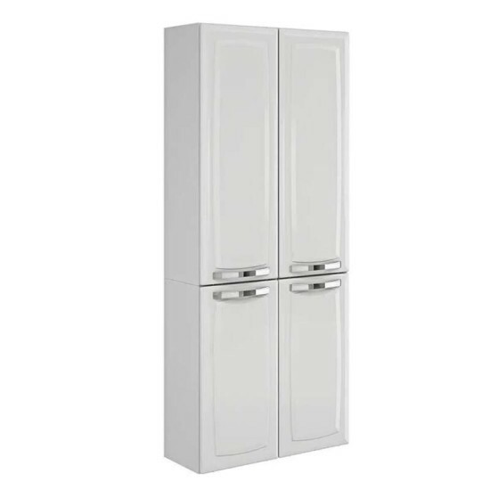 Cozinha Rose Branco 3 Pe�as Larg. 2.45m Paneleiro + A�reo + Nicho em A�o - Itatiaia