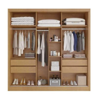 Guarda-roupa Capri Plus 2.21m Nature/Off C/Espelho 3 Portas 4 Gavetas - Bianchi