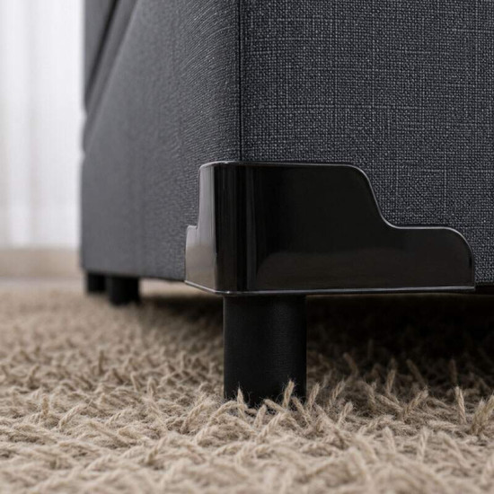 Colch�o Casal Molas Ensacadas BlueWave Tower Gazin + Base Box Ba� Casal Linh�o Grafite Blindado Elitebox - 138x188x69