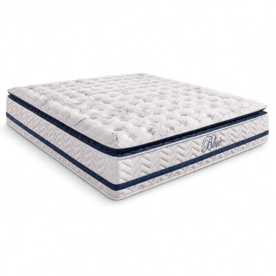 Colch�o Casal Molas Ensacadas Blue Paropas 138x188x32 cm | Suporta at� 300kg