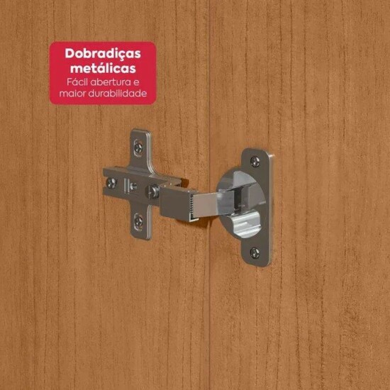 Guarda-roupa Casal 2.36m Andara Am�ndoa Clean/Off 8 Portas 4 Gavetas com Espelho - Lopas