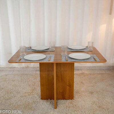 Mesa de Jantar Salina Tampo 120x80 Londres Cinamomo - Cel M�veis