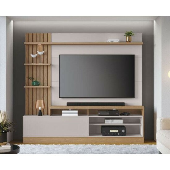 Home 2,00m Macei� Freij�/Off White para TV at� 65\" - Colibri