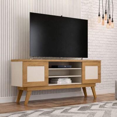Rack 1,60m Detroit Cinamomo/Off para TV at� 65