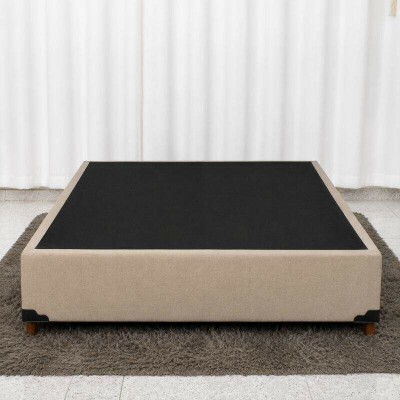 Base Box Casal Linh�o Bege Blindada 138x188x35 cm - Elitebox