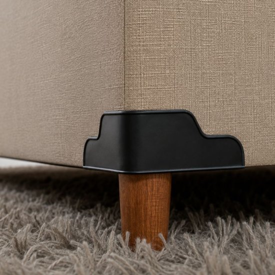 Base Box Casal Linh�o Bege Blindado 138x188x35 cm - Elitebox