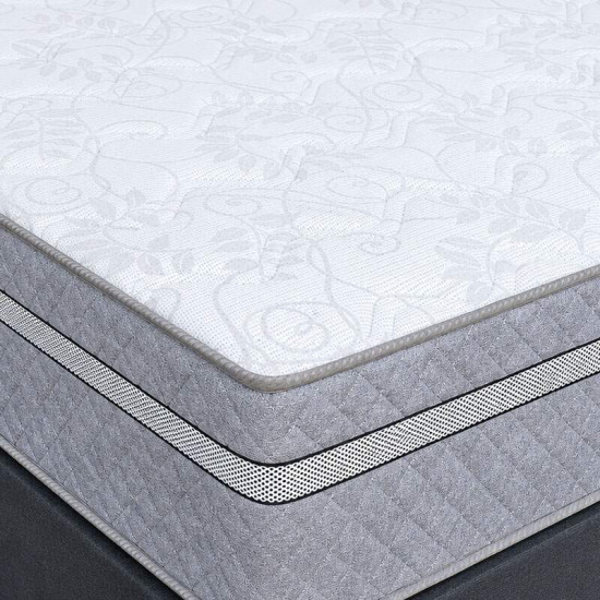 Colch�o Casal Molas Ensacadas Petrus Clean Paropas + Base Box Casal Linh�o Grafite Blindado Elitebox - 138x188x65