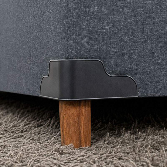 Colch�o Casal Molas Ensacadas Petrus Clean Paropas + Base Box Casal Linh�o Grafite Blindado Elitebox - 138x188x65