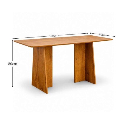 Mesa de Jantar Londres Tampo 160x80 Londres Cinamomo - Cel M�veis