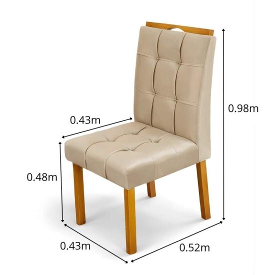 Mesa T�quio 100x80 Vidro Off Base Madeira + 4 Cadeiras Londres Veludo Avel� Estrutura Madeira Minas Plac - Entregue Montada