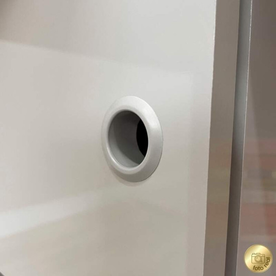 Escrivaninha Nomad Off/Cinamomo com 1 Porta Correr - Artely