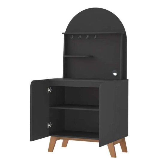 Cantinho do Caf� 0,80m Viena Preto 2 Portas - Artely