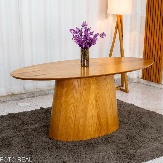 Mesa de Jantar Barcelona Oval 180x90 Cinamomo + 6 Cadeiras Munique Linho Bege Estrutura Madeira Minas Plac - Entregue Montada