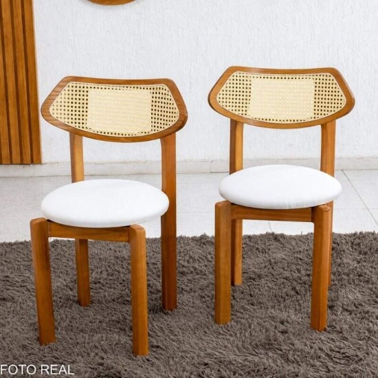 Mesa de Jantar Barcelona Oval 180x90 Cinamomo + 6 Cadeiras Munique Linho Bege Estrutura Madeira Minas Plac - Entregue Montada
