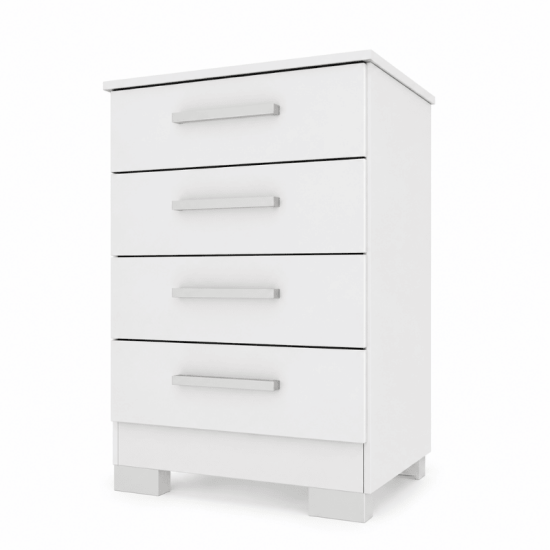 C�moda 0,53m Carol 44 Branco 4 Gavetas - Batrol