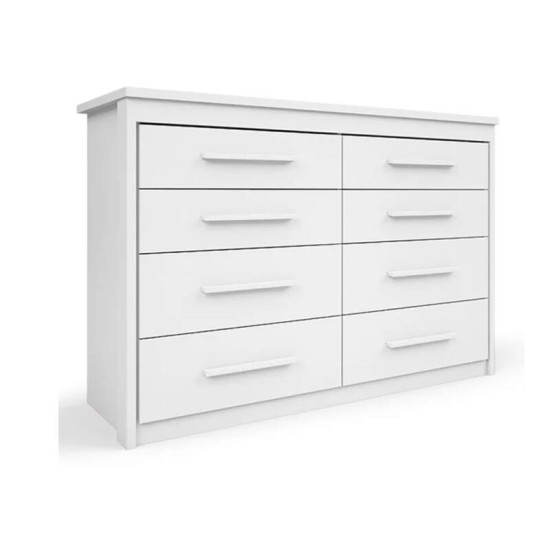 C�moda 1,35m Elegance 44 Branco 8 Gavetas - Batrol