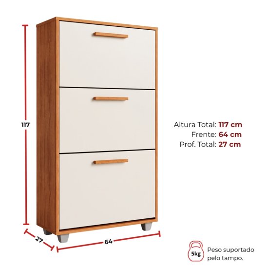 Sapateira 0,64m Advantage 38 Freij�/Off 3 Portas - Batrol
