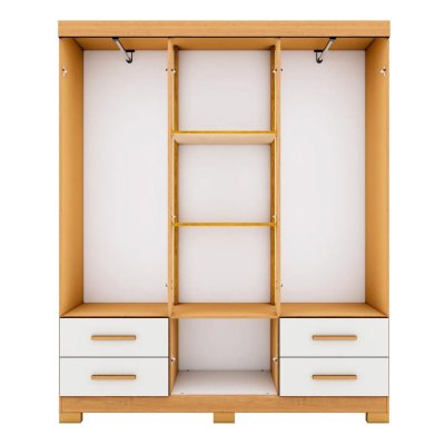 Guarda-roupa Solteiro 1,53m Carol 38 Freij�/Off 6 Portas 4 Gavetas - Batrol
