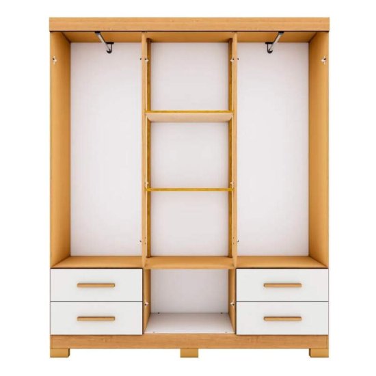Guarda-roupa Solteiro 1,53m Carol 38 Freij�/Off 6 Portas 4 Gavetas - Batrol