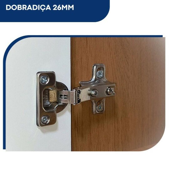 Arm�rio de Cozinha 0,89m Carol 38 Freij�/Off 5 Portas 1 Gaveta - Batrol